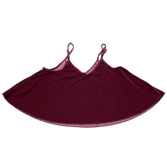 PINK Victoria’s Secret Dog Logo‎ Burgundy Velour Swing Crop Top Size M - Picture 7 of 7